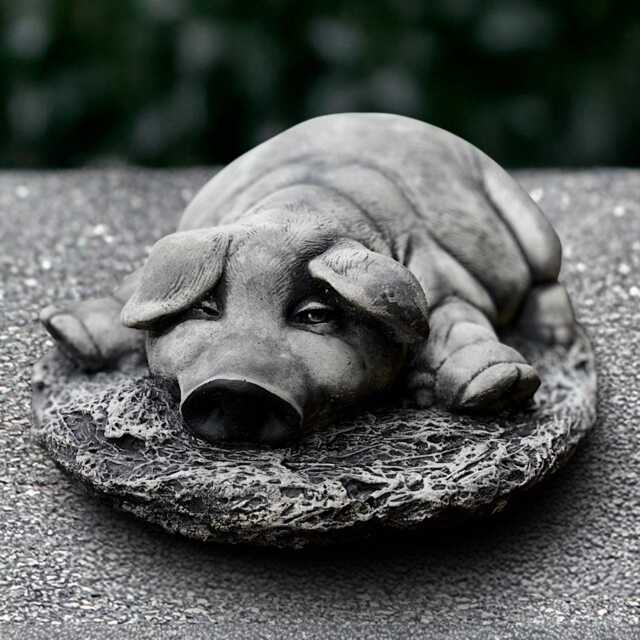 Relaxing Pig Sculpture Concrete Figurine Outdoor Animal Cement Wildlife Decor Lawn Ornament Handmade Lover Gift Yard Art - image 1