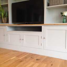7Ft Media Wall Unit - Painted Any Farrow & Ball Colour Bespoke Tv Space Sizing Large Living Room Cabinet - thumbnail 3