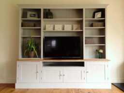 7Ft Media Wall Unit - Painted Any Farrow & Ball Colour Bespoke Tv Space Sizing Large Living Room Cabinet