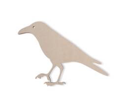 Unfinished Crow Wood Cutout Diy Wall Decor, Craft Shape - thumbnail 1