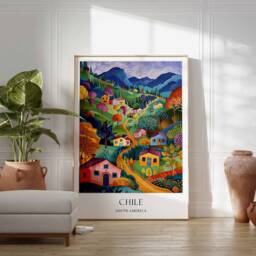 Chile Poster, Home Decor, Travel Art, South American Wall America Landscape Print, Gift, Poster - thumbnail 2