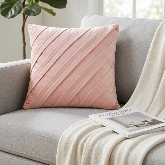 "Euro Pillow Cover Pink Handmade 24""x24""/26""x26" - image 1