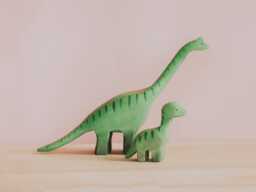 Wooden Apatosaurus, Montessori Prehistoric Animal, Dinosaur, Hand-Painted Toys, Animal, Pretend To Play Toys, Adorable Gift - thumbnail 1