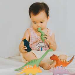 Wooden Apatosaurus, Montessori Prehistoric Animal, Dinosaur, Hand-Painted Toys, Animal, Pretend To Play Toys, Adorable Gift - thumbnail 4
