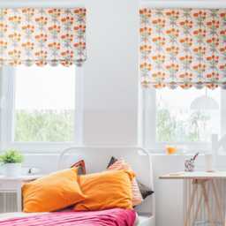 Scallop Roman Shade With Your Fabric Custom Nursery Blinds, Girls Room Window Treatment - thumbnail 3