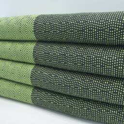 "Bed Rug, Turkish Towel, Beach Towel, Turkish 100% Cotton Blanket, Green & Black Blanket, Throw Towel, Peshtemal Cover, 79""x95" - thumbnail 2