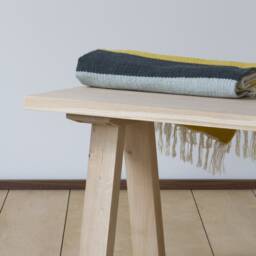 Konk ??? Ormst??ng Bench [Wooden Legs] Industrial Modern Oak Dining Seat, Minimalist Hallway Seating, Side Table - thumbnail 2