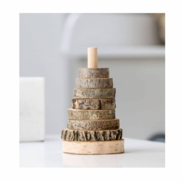 Wooden Stacking Toy Montessori Educational Pyramid For Toddlers - thumbnail 1