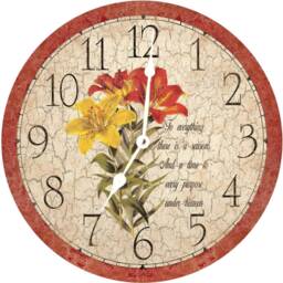 Lily Clock With Inspirational Religious Quote - thumbnail 2