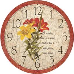 Lily Clock With Inspirational Religious Quote - thumbnail 3