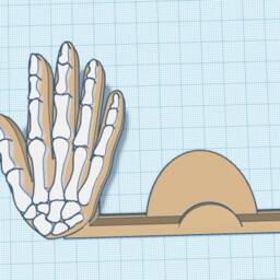 Hand Bone Business Card Holder Medical Office Decor - thumbnail 4
