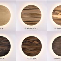 Walnut Wood Sconce Light - Modern Minimalist Led Wall Art - thumbnail 4