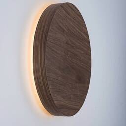 Walnut Wood Sconce Light - Modern Minimalist Led Wall Art - thumbnail 2
