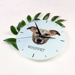 A Clock With A Whippet Dog. New Collection The Geometric Dog - thumbnail 2