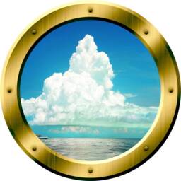 Ocean Wall Decal, Peel & Stick Ship Window Porthole Kids Room Art Decor - Vwaq Gp40 - thumbnail 2