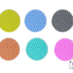 Wool Felt Ball Chair Pad - Handmade Round Cushion For Dining Room Chairs Colorful Seat Pads - thumbnail 2