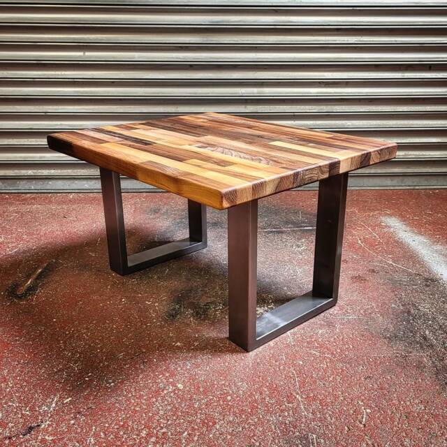 steampunk Coffee Table - Retro Industrial Art - image 1