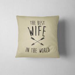The Best Wife in The World, Pillow Cases, Living Room Decor, Floor Pillow, Garden Kids Rustic Home Decor - thumbnail 2