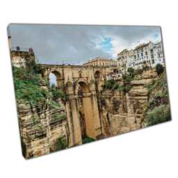 Puente Nuevo Bridge Canvas Print - Captivating Andalusian Wall Art For Home D??cor - thumbnail 1