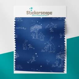 Blue Night Time Hare Roller Blind, Nursery Roller Blind, Guess How Much I Love You, Made To Measure, Blackout Blind - thumbnail 2
