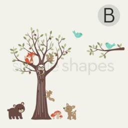 Woodland Nursery, Wall Decals Tree Decal, Nursery Decor, Owl Baby Stickers - thumbnail 3