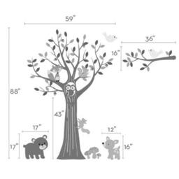 Woodland Nursery, Wall Decals Tree Decal, Nursery Decor, Owl Baby Stickers - thumbnail 4