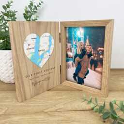 Personalised Heart Map Photo Frame - Location Keepsake Gift - thumbnail 1