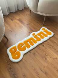 Handmade Gemini Zodiac Tufted Rug, Unique Astrology Decor, Designs Tufting Rug Gift, Hamdmade Area Rugs, Gifts