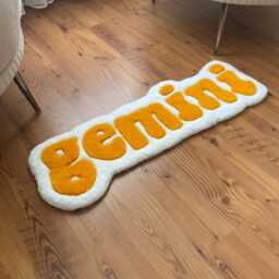 Handmade Gemini Zodiac Tufted Rug, Unique Astrology Decor, Designs Tufting Rug Gift, Hamdmade Area Rugs, Gifts - thumbnail 3
