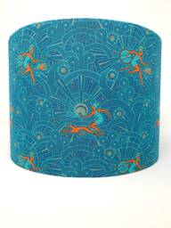 Art Deco Lampshade Turquoise Mythical Dog Light Shade