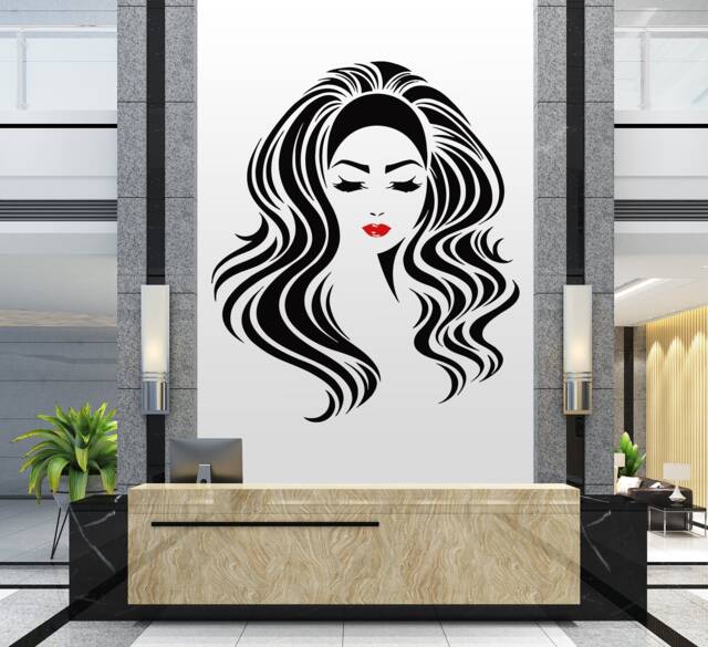 Woman Hair Salon Wall Decal Beauty Decor 2949 - image 1