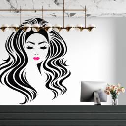 Woman Hair Salon Wall Decal Beauty Decor 2949 - thumbnail 2