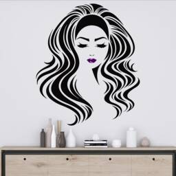 Woman Hair Salon Wall Decal Beauty Decor 2949 - thumbnail 3