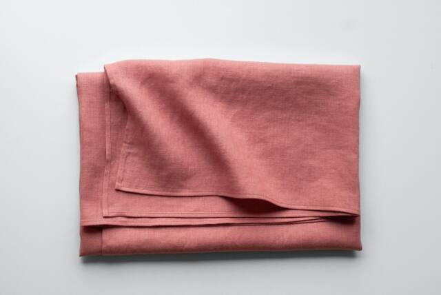 Pink Linen Beach Towel, Lightweight Travel Sarong, Eco-Friendly - image 1