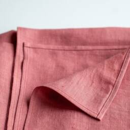 Pink Linen Beach Towel, Lightweight Travel Sarong, Eco-Friendly - thumbnail 3