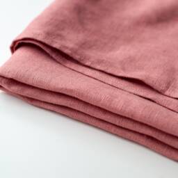 Pink Linen Beach Towel, Lightweight Travel Sarong, Eco-Friendly - thumbnail 2