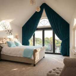 Angled Curtains, Curtains For Gable Windows, Custom Made Apex Window Ceilings - thumbnail 2