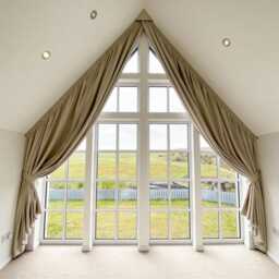 Angled Curtains, Curtains For Gable Windows, Custom Made Apex Window Ceilings - thumbnail 4