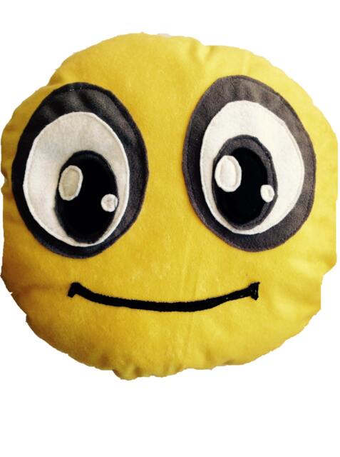 Plush Pillow, Custom Plush Toy, Room Decor, Geek Yellow Handmade Pillow, Smiley Icon Decorative Pillows