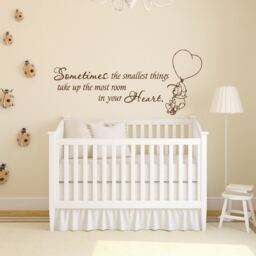 Nursery Wall Decal Smallest Things, Biggest Heart - Baby Room Decor P32 - thumbnail 1