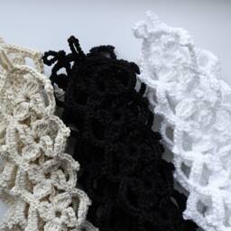 Curtain Tie Backs, Black, White Or Beige, Custom Order Available - thumbnail 2
