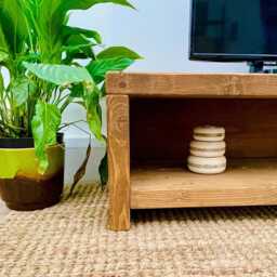 Handmade Solid Pine Wood Tv Stand, Rustic Farmhouse Media Console - thumbnail 3