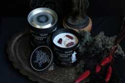 Persephone Candle, Witchy Greek Goddess Gift, Black Pomegranate Scented Mythology Gift