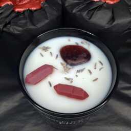 Persephone Candle, Witchy Greek Goddess Gift, Black Pomegranate Scented Mythology Gift - thumbnail 4