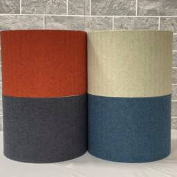 Handmade Herringbone Drum Lampshade, Light Mint Green, Table Or Pendant - thumbnail 2