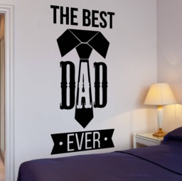 Large Wall Vinyl Decal Love Of Parents Decor For Kids Room The Best Dad Ever - 2503Dz - thumbnail 1