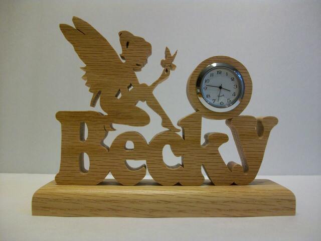 Fantasy Fairy Desk Clock, Customize With Name - image 1