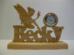 Fantasy Fairy Desk Clock, Customize With Name