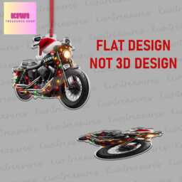 Custom Motorbike Christmas Ornament, Speed Lover Gift - thumbnail 2