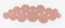 Crochet Round Rug . Retro Rose - Cotton Pink Recycled Modern - thumbnail 1